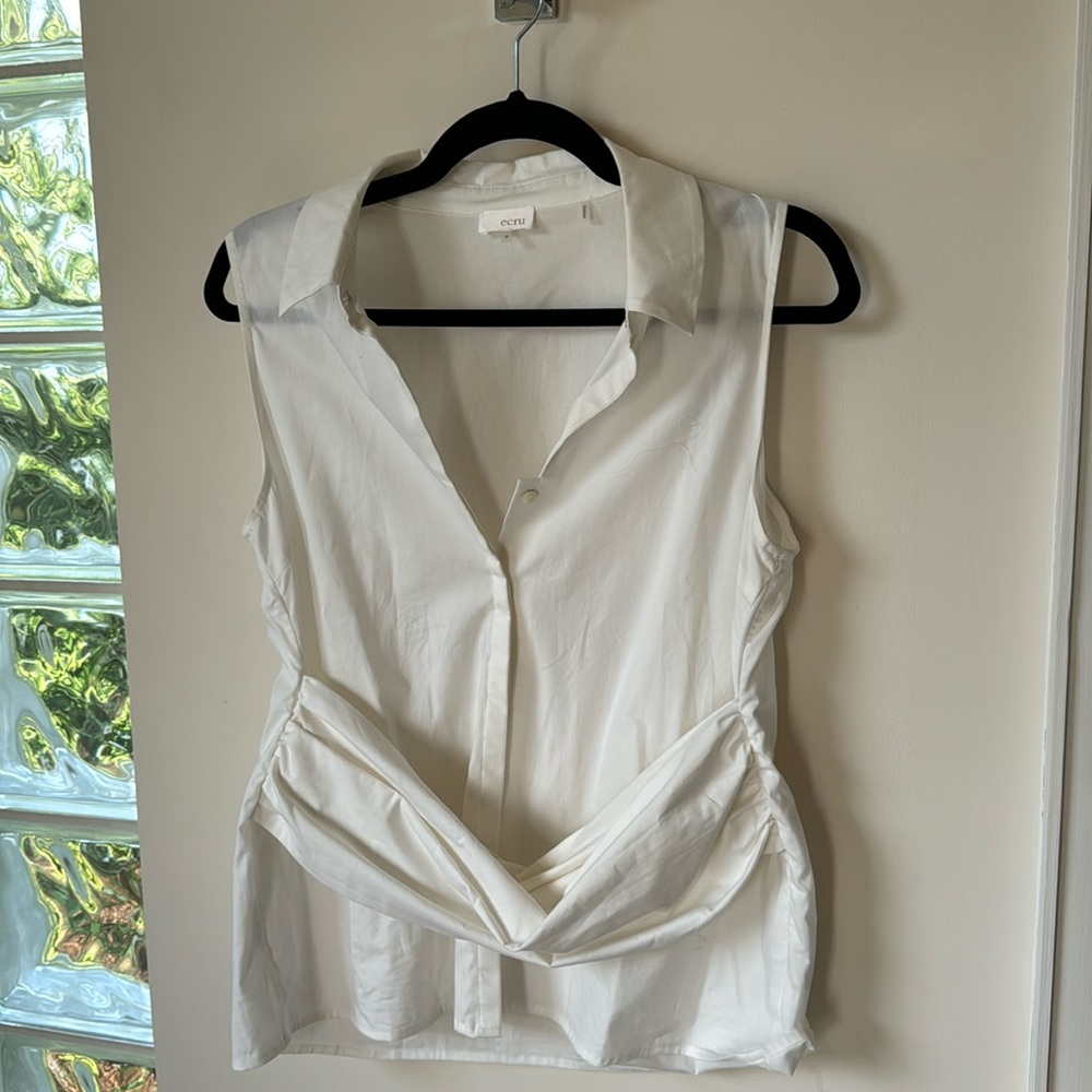 Cotton sleeveless blouse